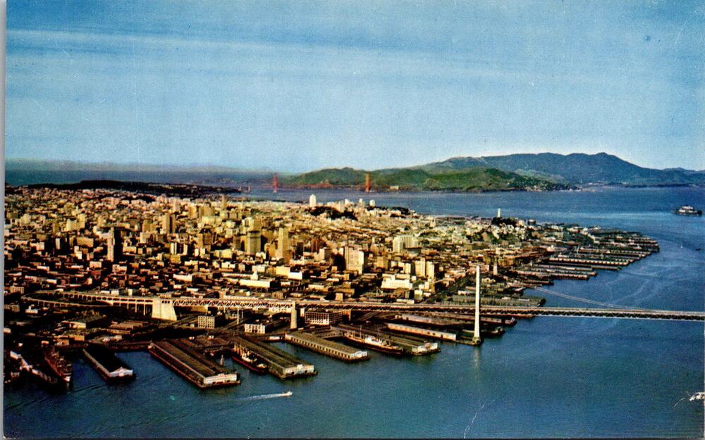 The Natural Harbor of San Francisco Bay CA Vintage Postcard SP10-15